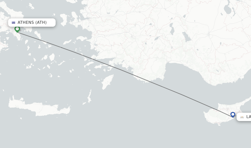 Direct (nonstop) flights from Athens to Larnaca schedules