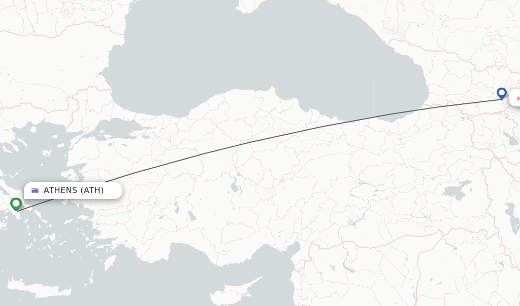 Direct (nonstop) flights from Athens to Tbilisi schedules