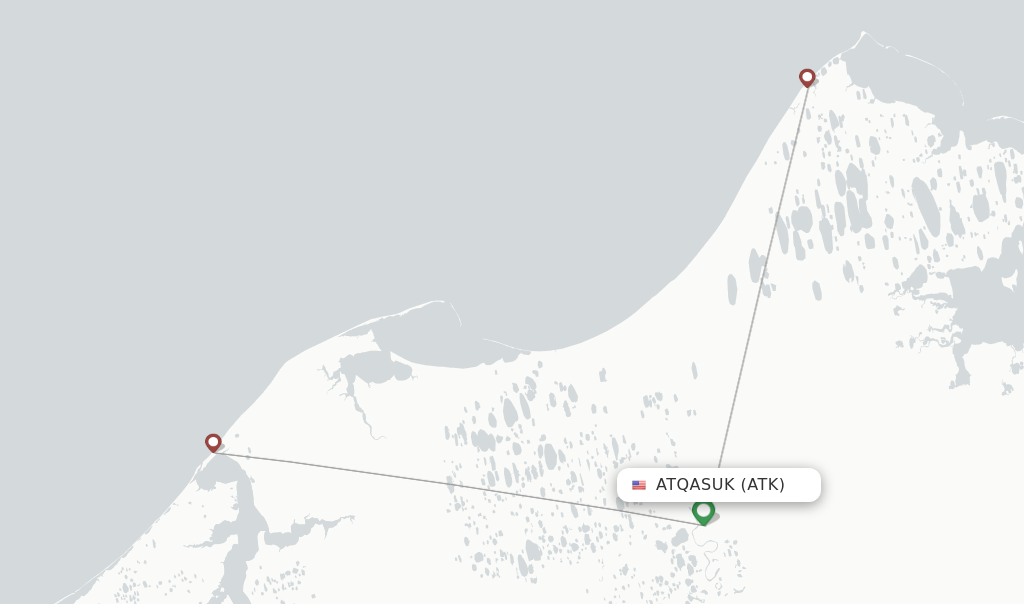 Direct (nonstop) flights from Atqasuk Edward Burnell Sr Memorial Airport (ATK)