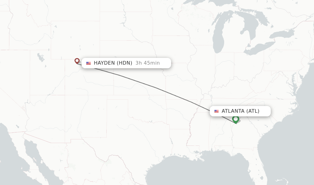 Direct (nonstop) flights from Atlanta to Hayden schedules