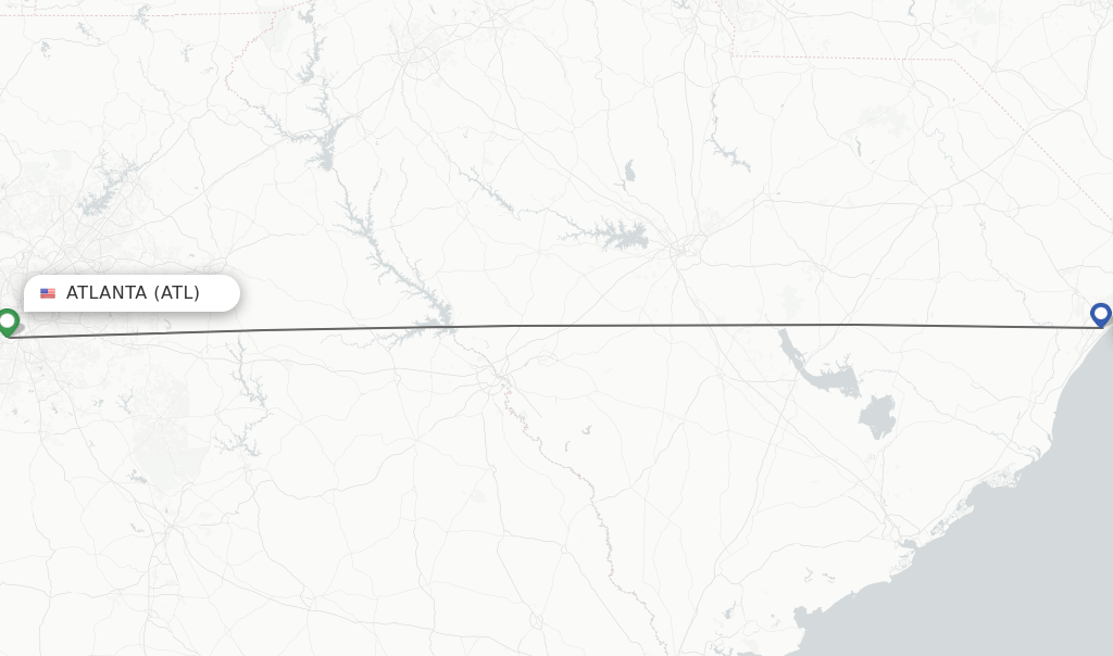 Direct (nonstop) flights from Atlanta to Myrtle Beach schedules
