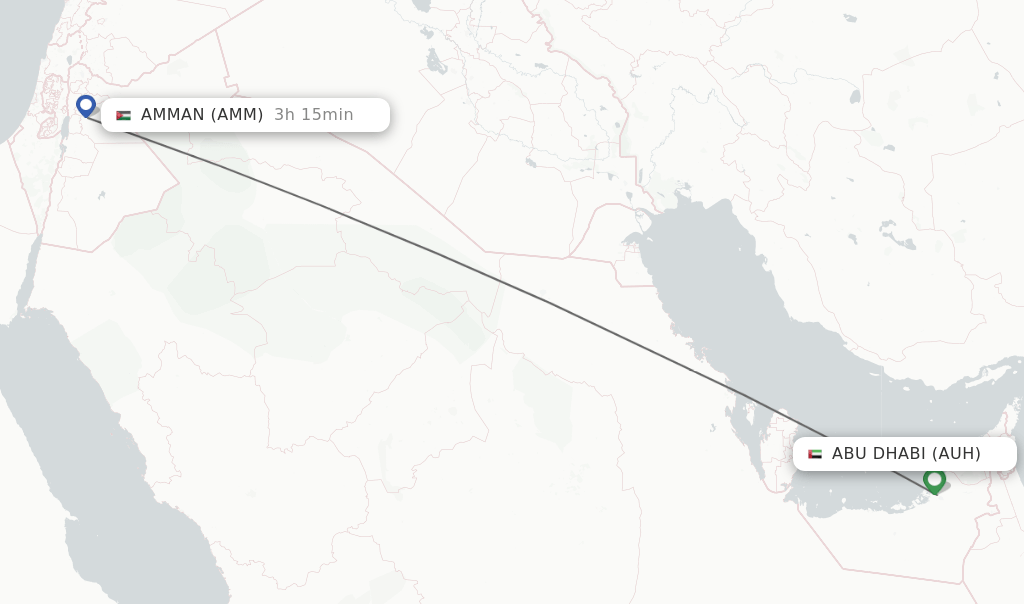 Direct (nonstop) flights from Abu Dhabi to Amman schedules