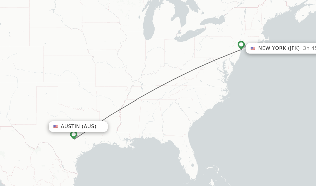 Direct (nonstop) flights from Austin to New York schedules