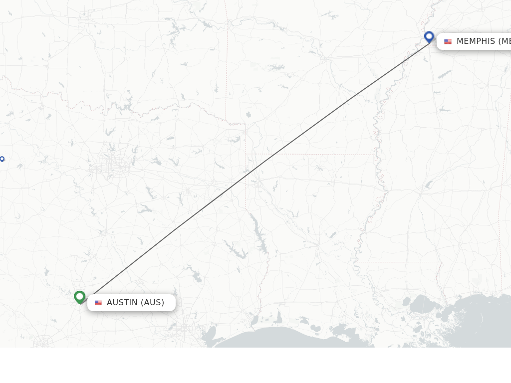 Direct (nonstop) flights from Austin to Memphis schedules