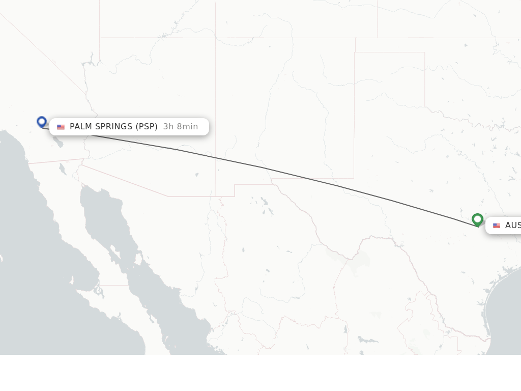 Direct (nonstop) flights from Austin to Palm Springs schedules