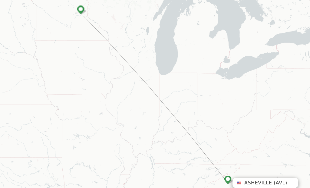 Sun Country Airlines flights from Asheville, AVL