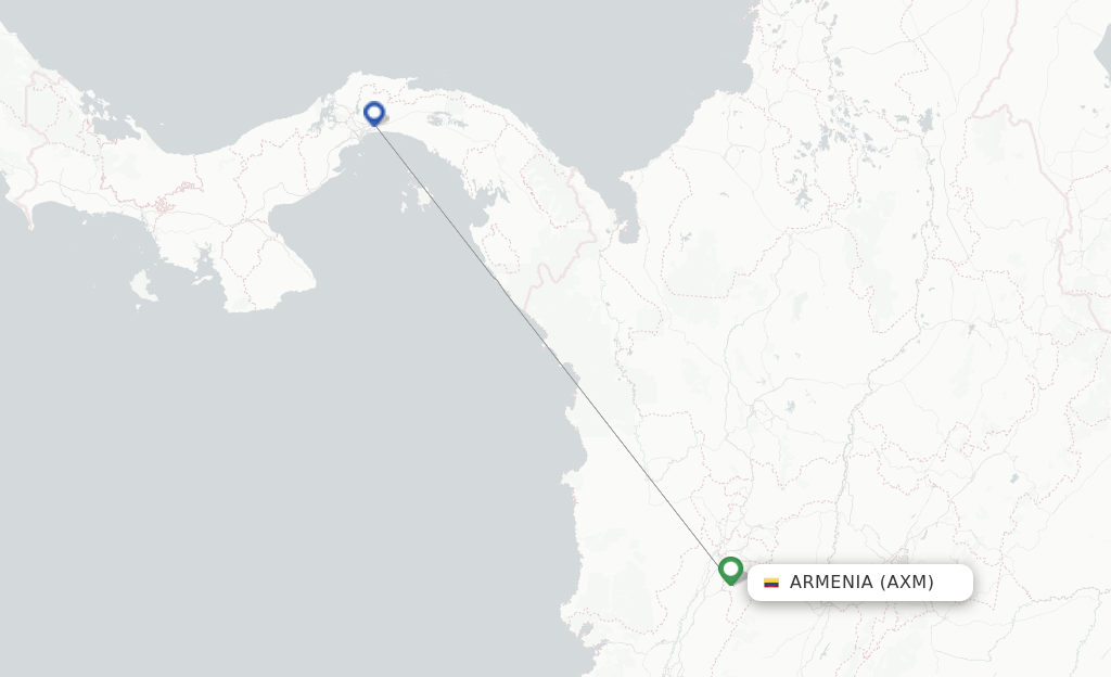 Copa Airlines flights from Armenia, AXM