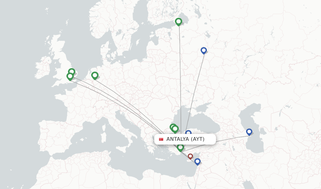Turkish Airlines flights from Antalya, AYT