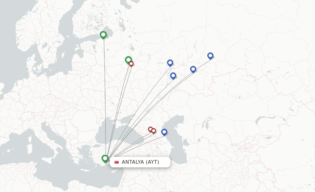 Red Wings flights from Antalya, AYT
