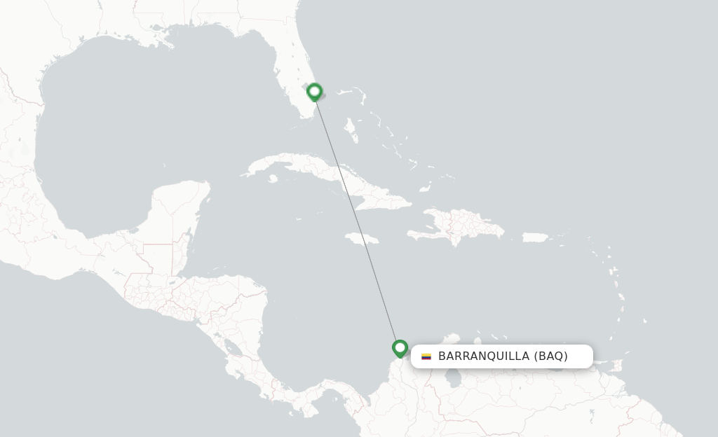 Spirit flights from Barranquilla, BAQ