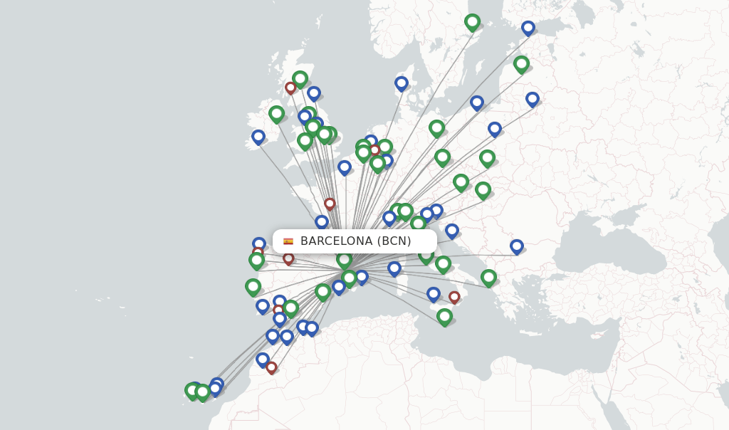 Ryanair flights from Barcelona, BCN