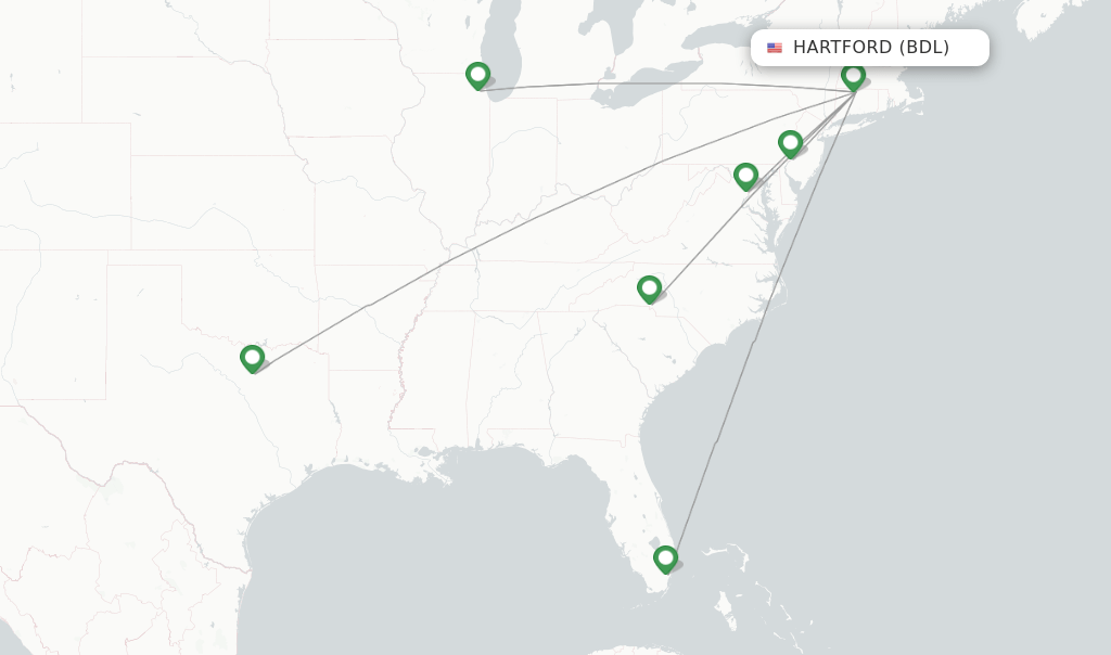 American Airlines flights from Hartford, BDL