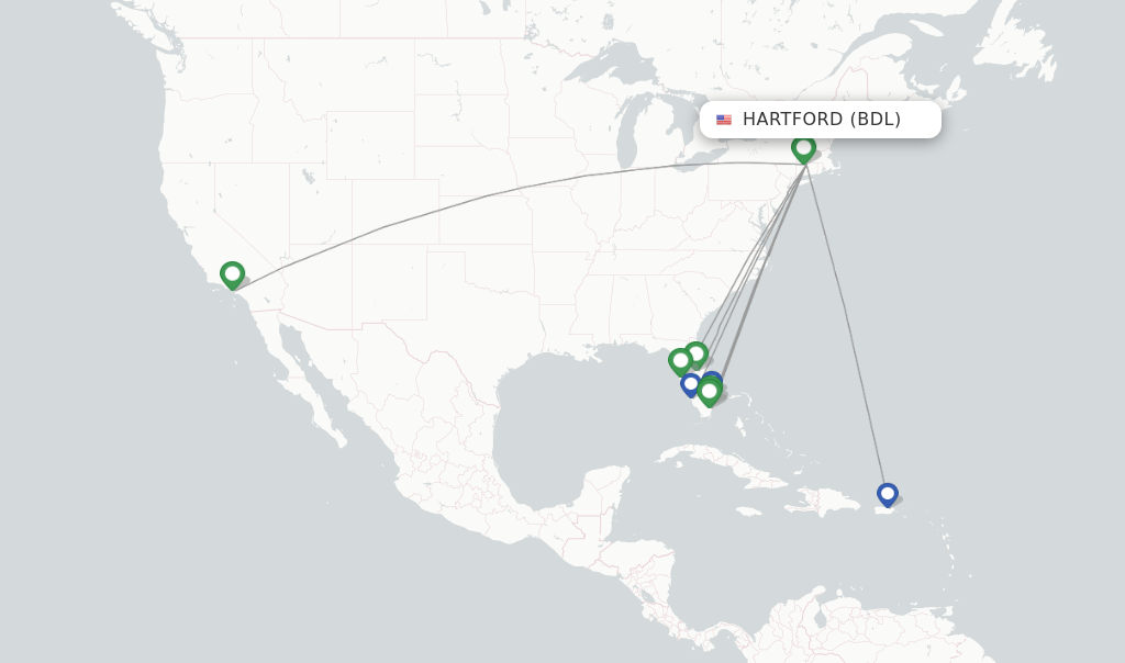 JetBlue flights from Hartford, BDL