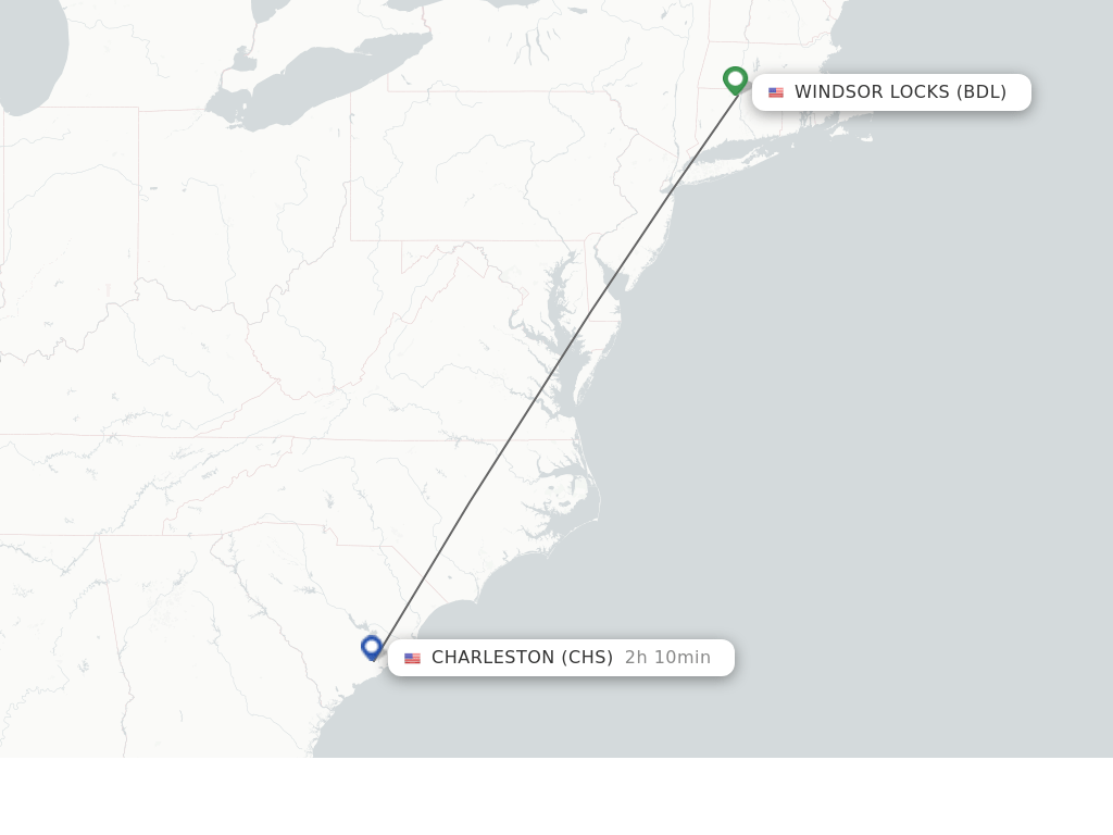 Direct (nonstop) flights from Hartford to Charleston schedules