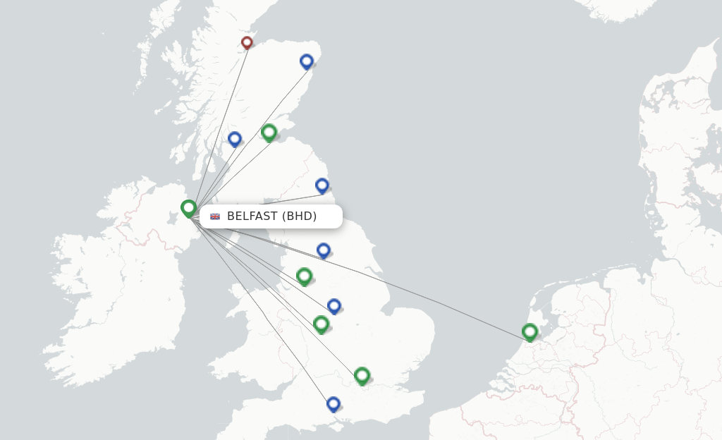 Flybe flights from Belfast, BHD