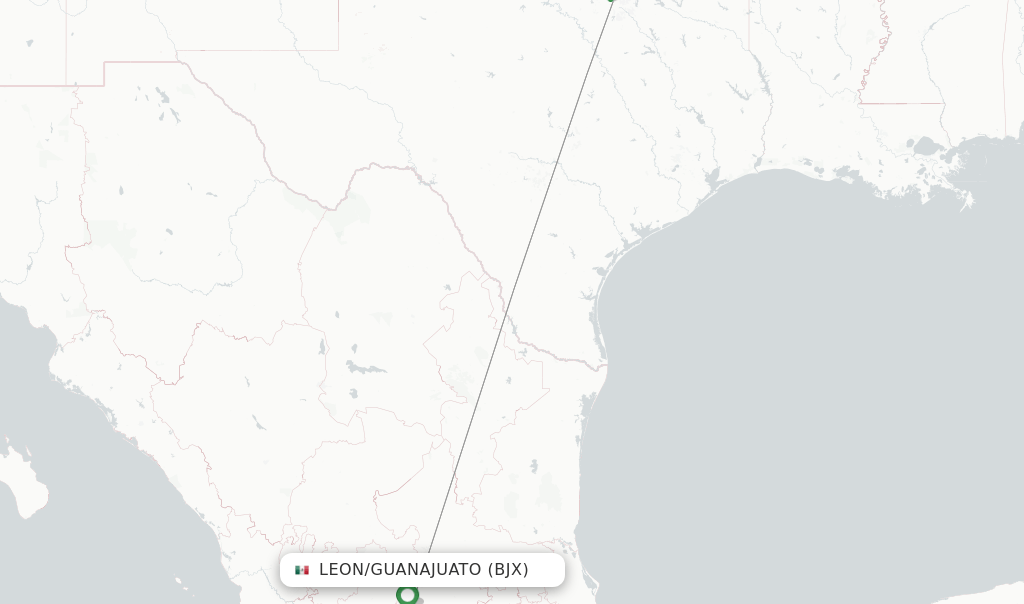 American Airlines flights from Leon/Guanajuato, BJX
