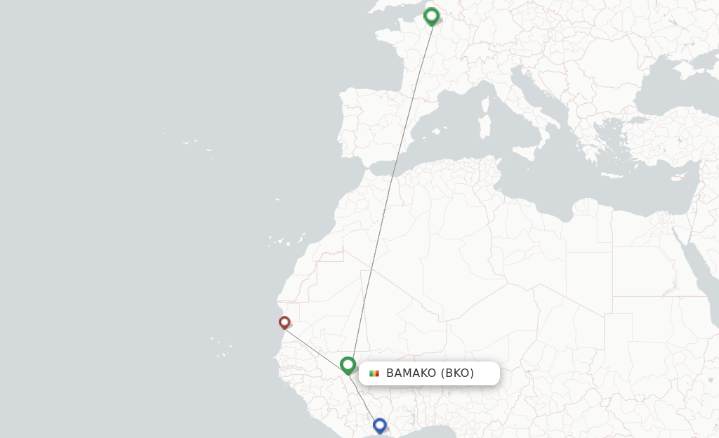 Air France flights from Bamako, BKO