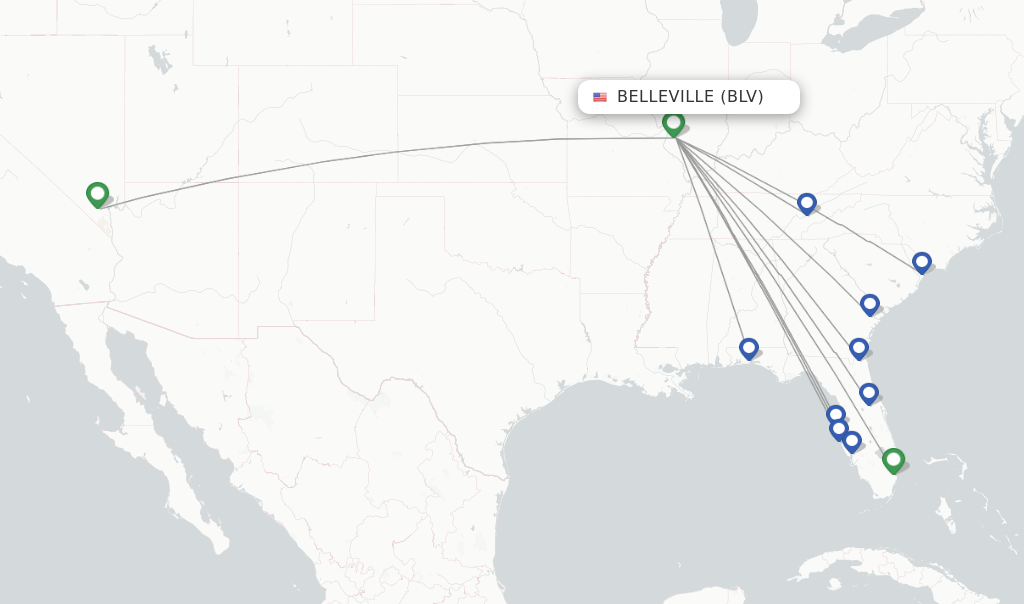 Allegiant Air flights from Belleville, BLV