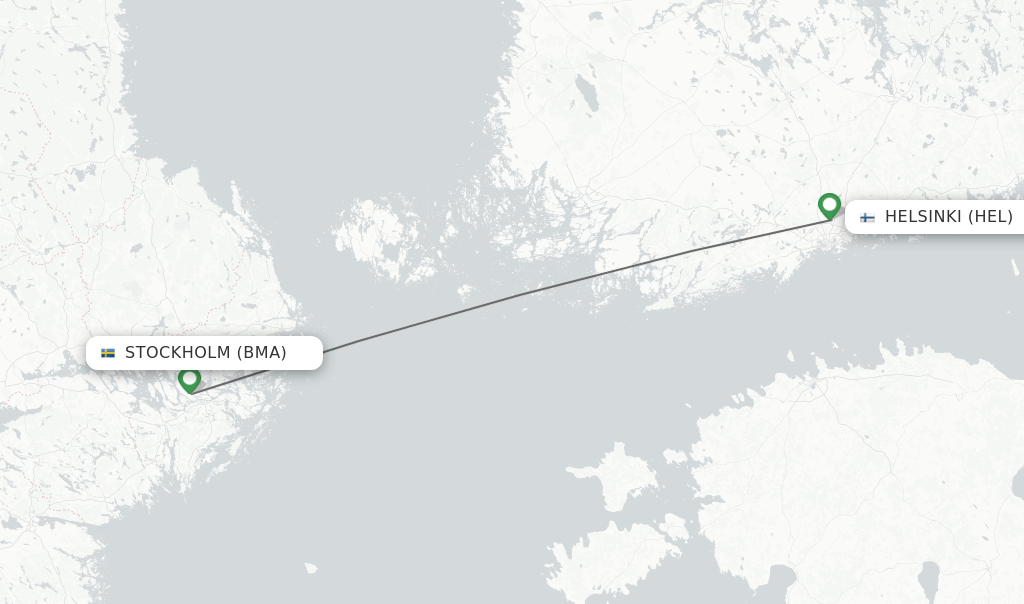 Direct (nonstop) flights from Stockholm to Helsinki schedules