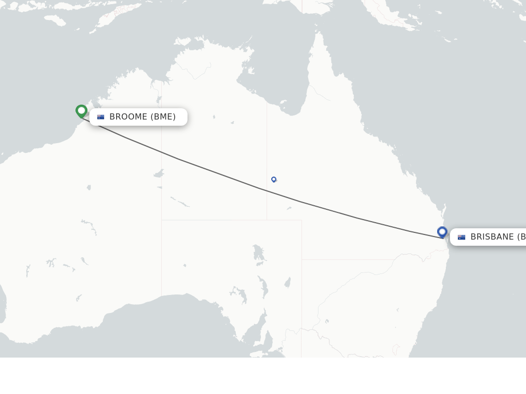 Direct (nonstop) flights from Broome to Brisbane schedules