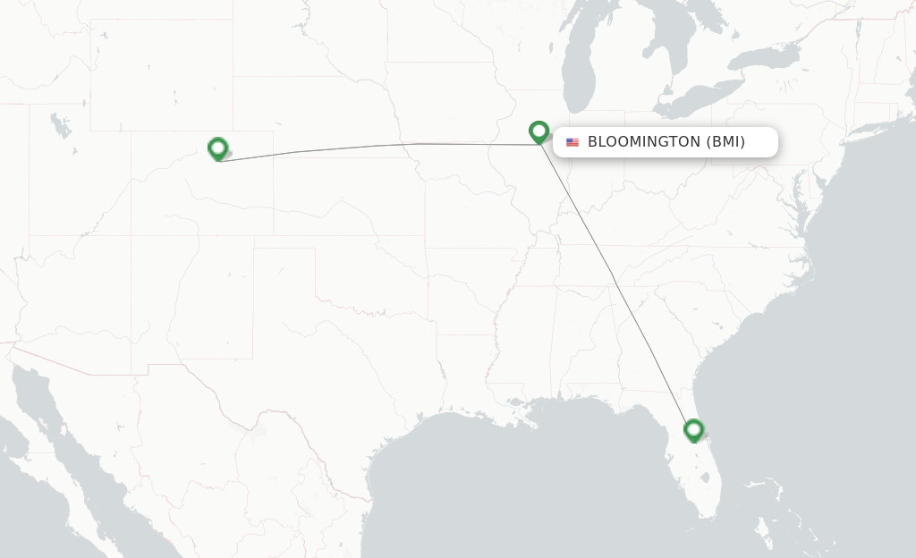 Frontier Airlines flights from Bloomington, BMI