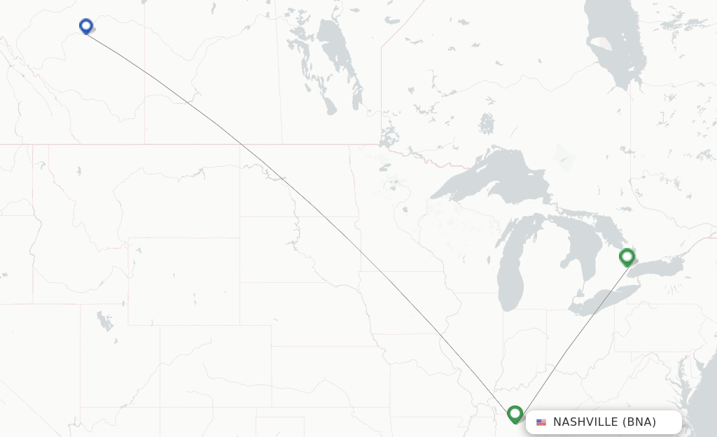 Flair Airlines flights from Nashville, BNA