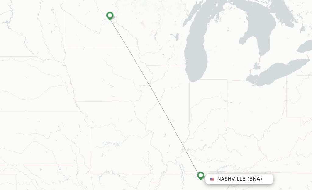 Sun Country Airlines flights from Nashville, BNA