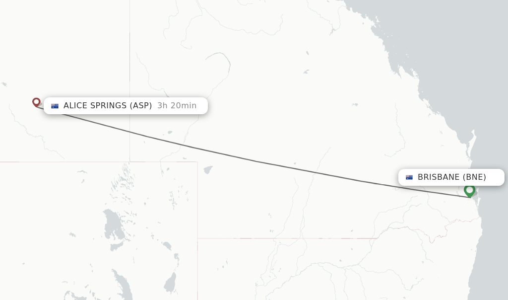 Direct (nonstop) flights from Brisbane to Alice Springs schedules