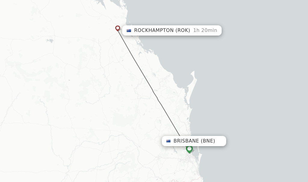 Direct (nonstop) flights from Brisbane to Rockhampton schedules