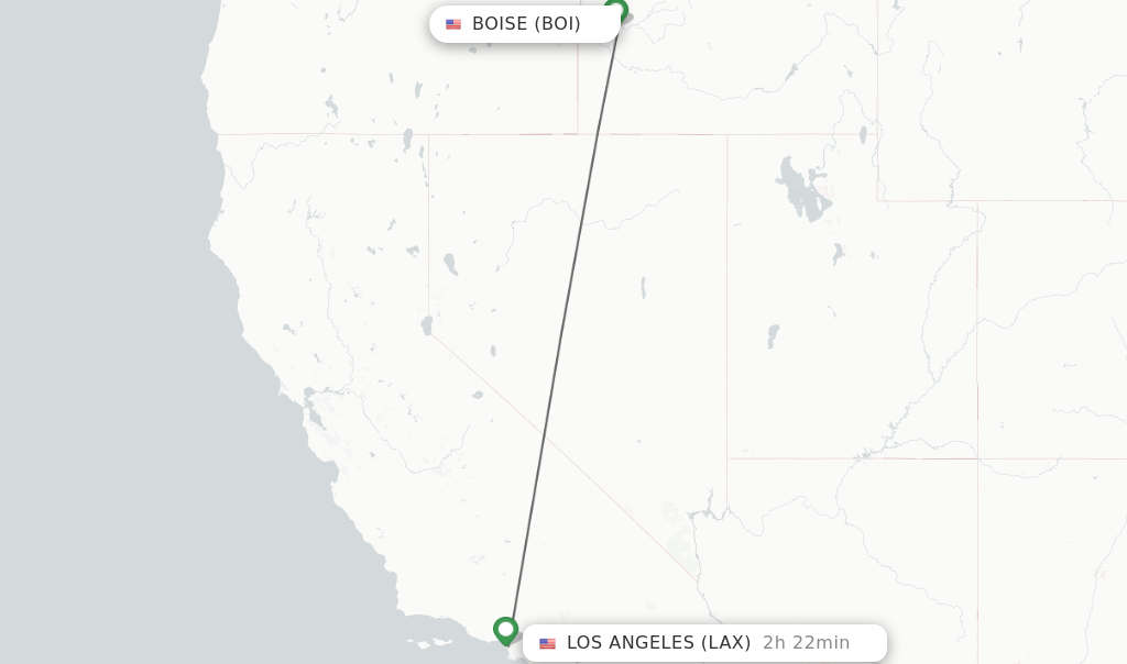Boise To Los Angeles Map Direct (nonstop) flights from Boise to Los Angeles schedules