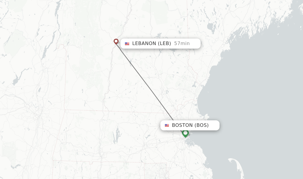Direct (nonstop) flights from Boston to Lebanon schedules