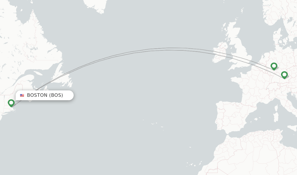 Lufthansa flights from Boston, BOS