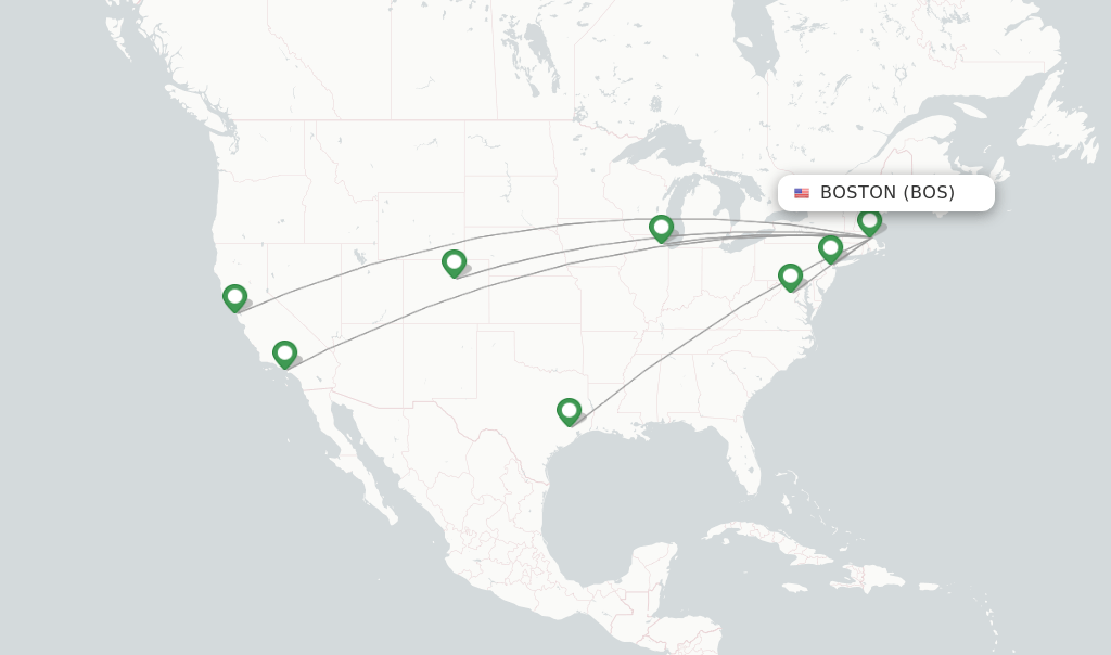 United flights from Boston, BOS