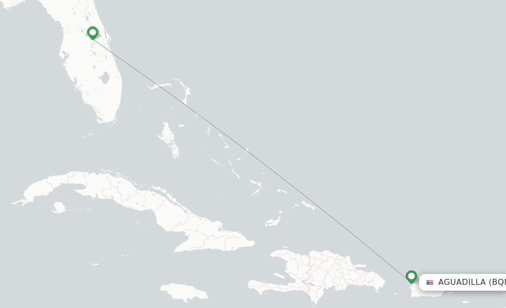 Frontier Airlines flights from Aguadilla, BQN