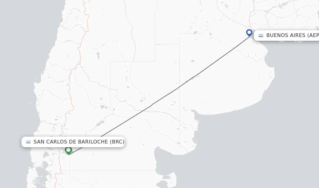 Direct (nonstop) flights from San Carlos de Bariloche to Buenos Aires