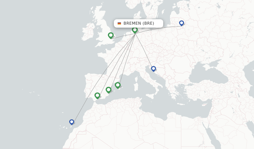 Ryanair flights from Bremen, BRE