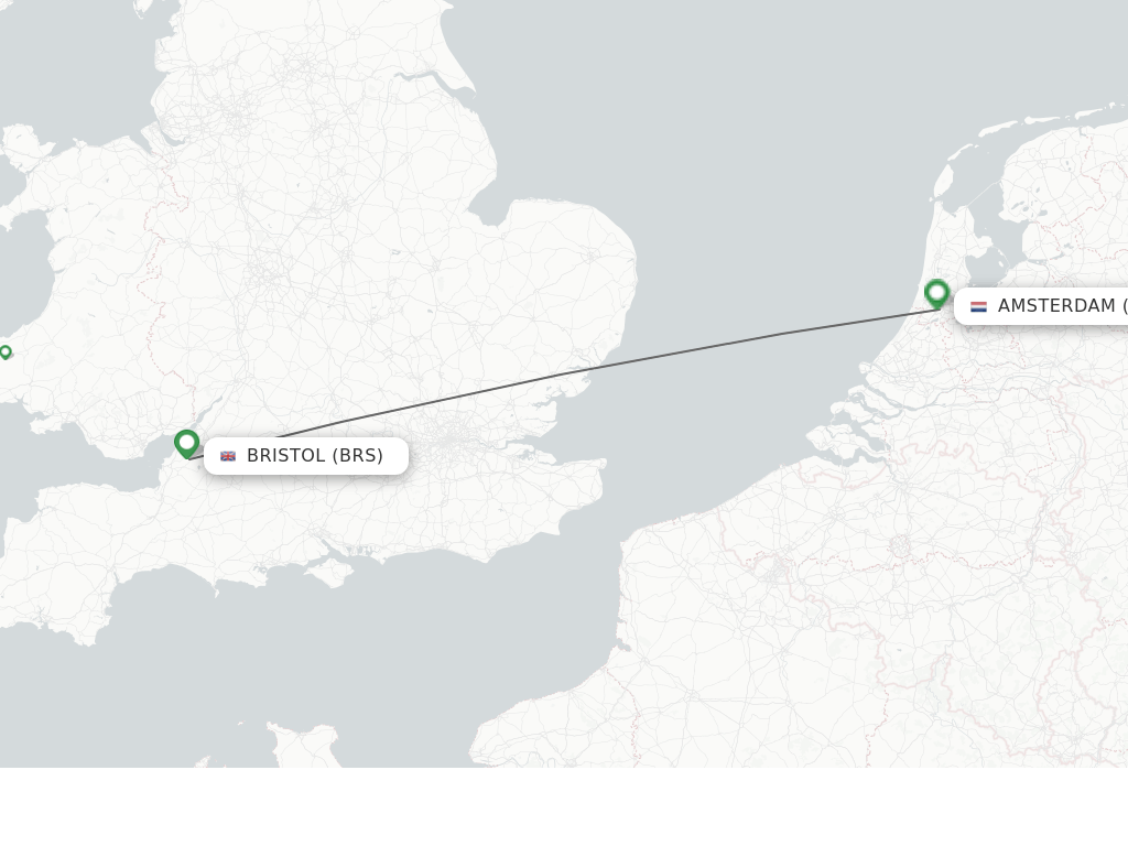 Direct (nonstop) flights from Bristol to Amsterdam schedules