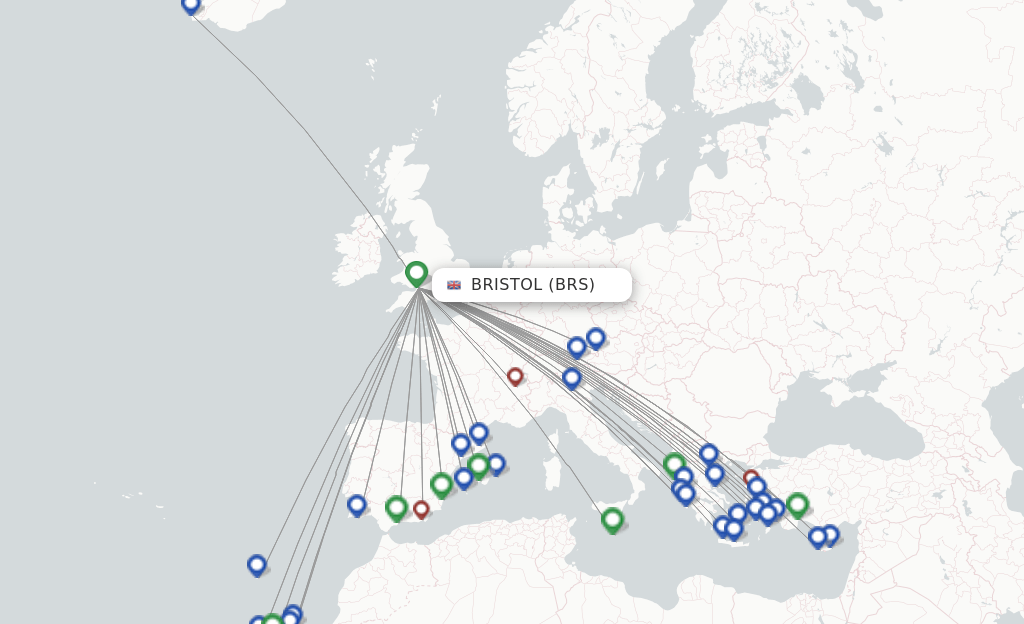 Jet2 flights from Bristol, BRS