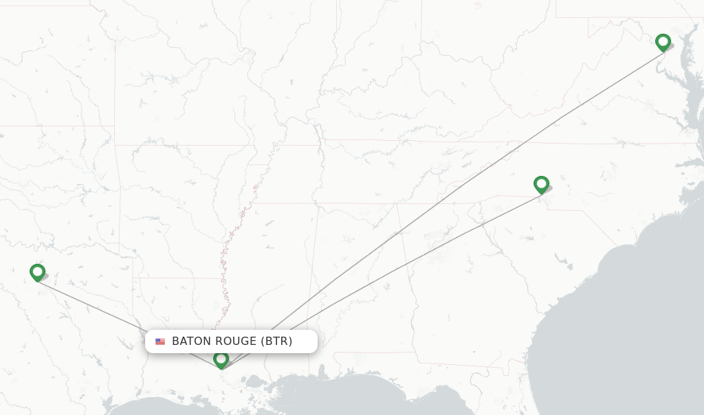 American Airlines flights from Baton Rouge, BTR