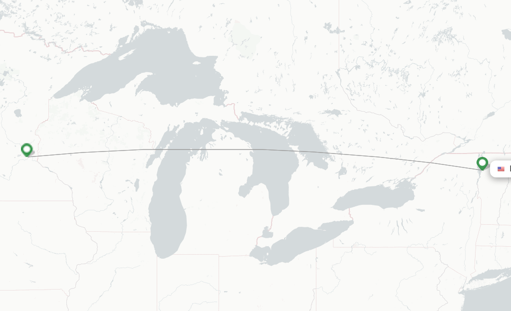 Sun Country Airlines flights from Burlington, BTV
