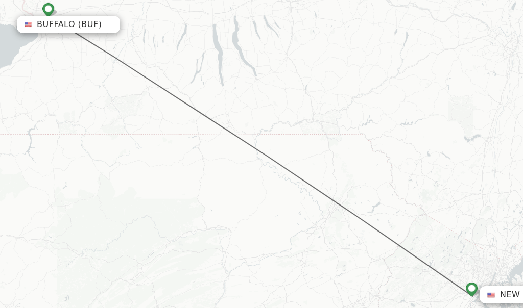 Direct (nonstop) flights from Buffalo to New York schedules