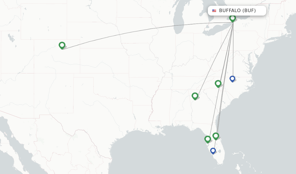 Frontier Airlines flights from Buffalo, BUF