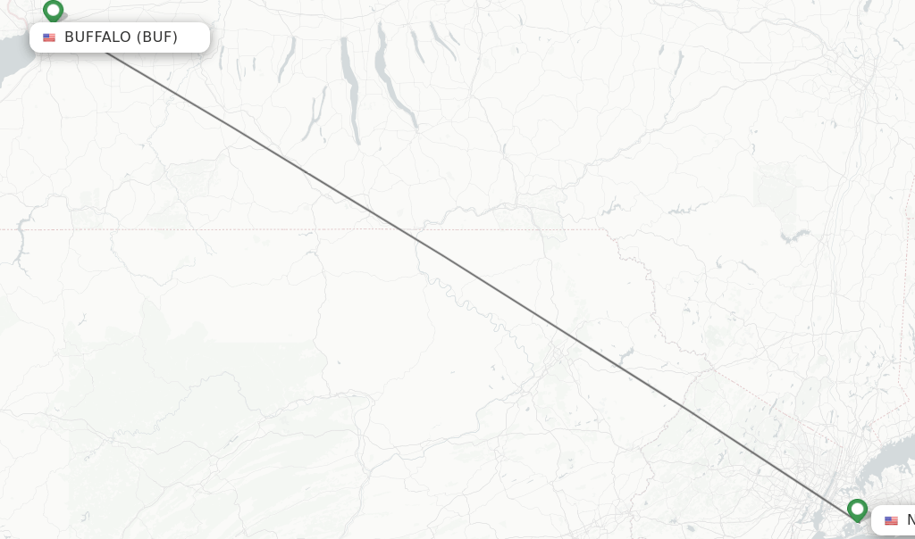 Direct (nonstop) flights from Buffalo to New York schedules