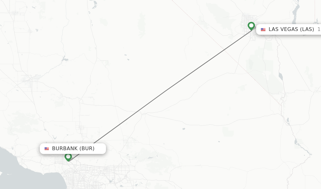 Direct (nonstop) flights from Burbank to Las Vegas schedules