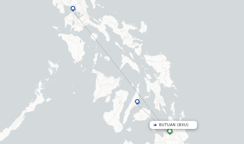 Philippine Airlines flights from Butuan, BXU
