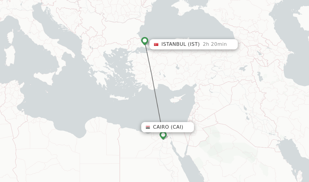 Direct (nonstop) flights from Cairo to Istanbul schedules