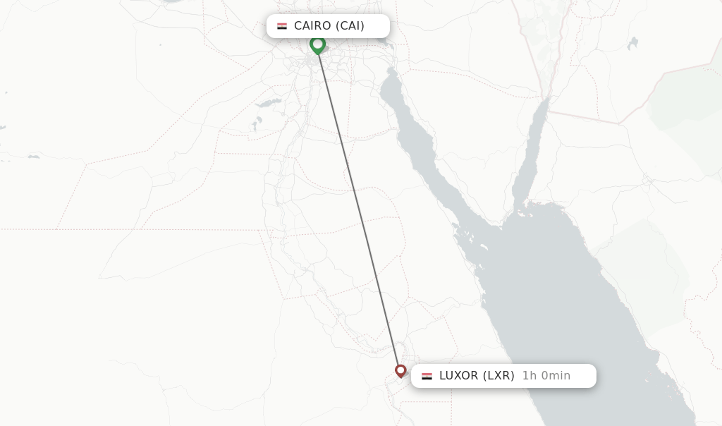 Direct (nonstop) flights from Cairo to Luxor schedules