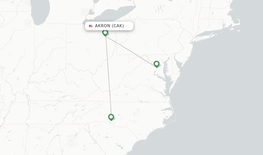 American Airlines flights from Akron, CAK