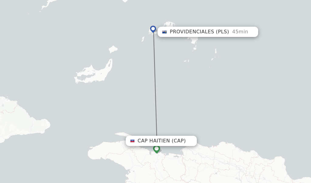 Direct (nonstop) flights from Cap Haitien to Providenciales