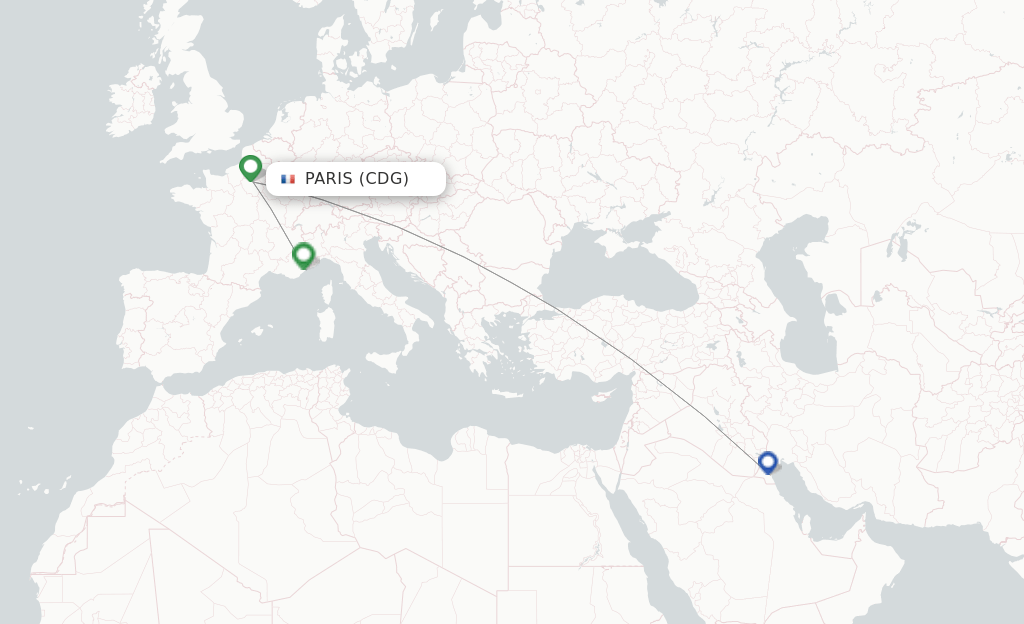 Kuwait Airways flights from Paris, CDG